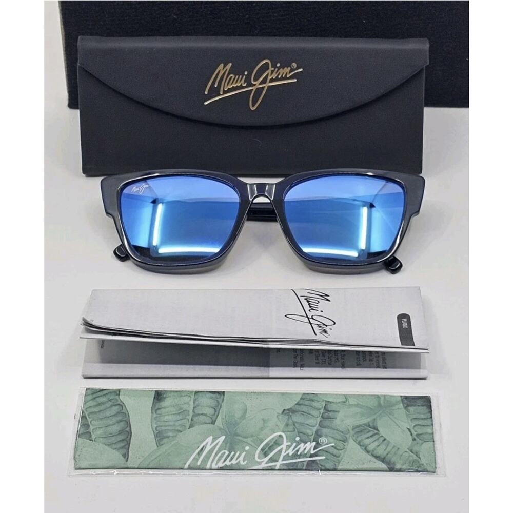 MAUI JIM Kou MJ 884-03 Navy Blue W/ Blue Hawaii Polarized Sunglasses NEW
